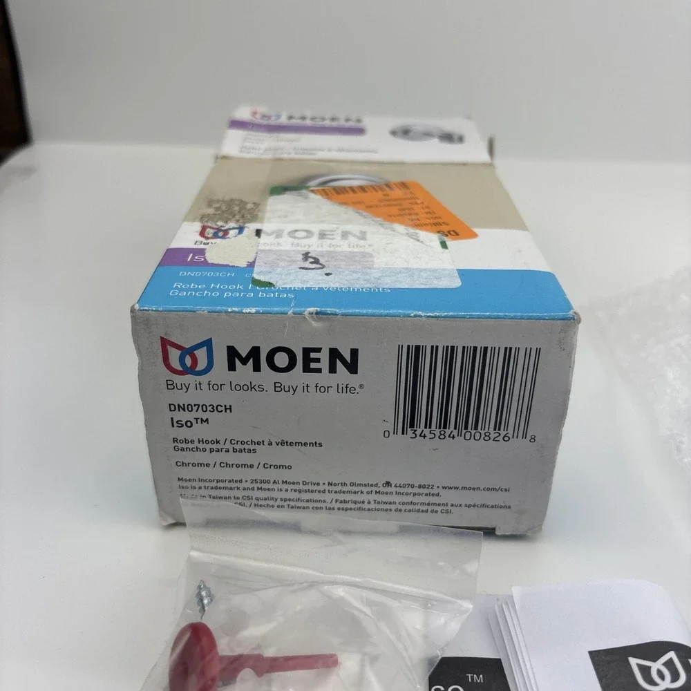 Moen Iso Chrome Robe/ Towel Hook‎ DN0703CH NEW
